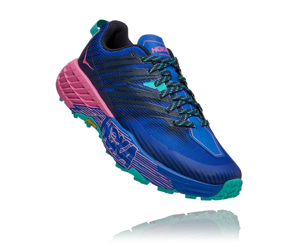 HOKA ONE ONE Speedgoat 4 for Women - DAZZLING BLUE / PHLOX PINK